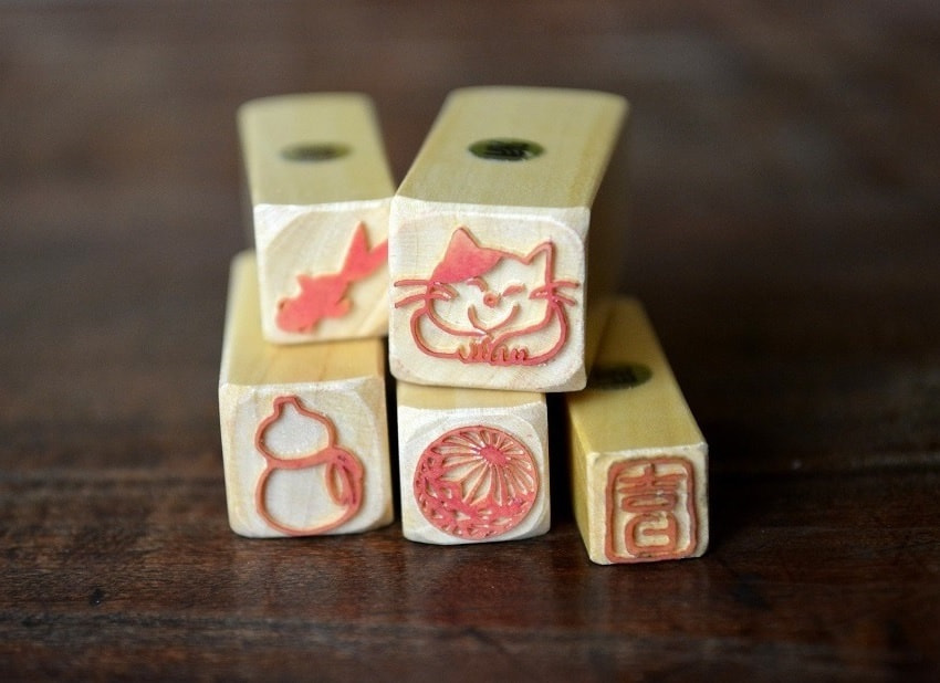 最高級の国産(鹿児島県産)本柘を使用した遊楽の印<工房 蓮>