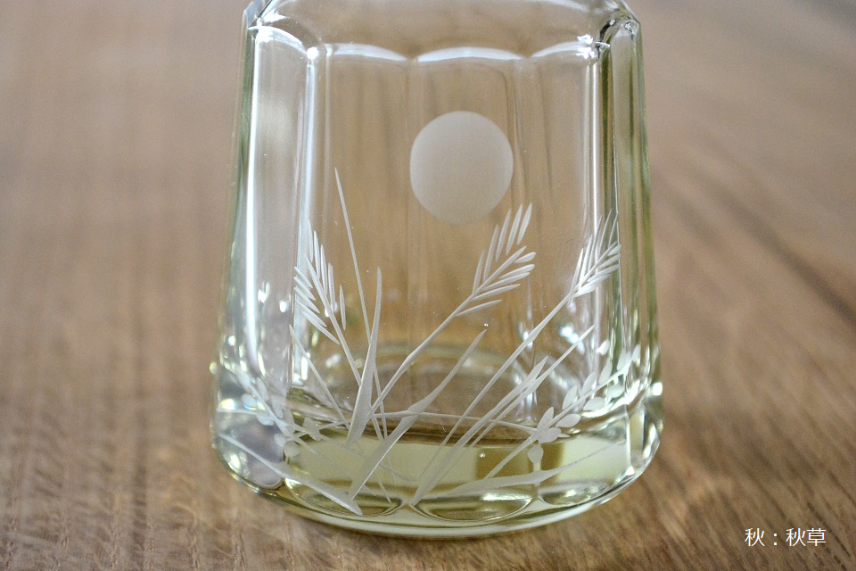 江戸花切子 しょうゆ差し (秋草) <廣田硝子> | 暮らしのほとり舎